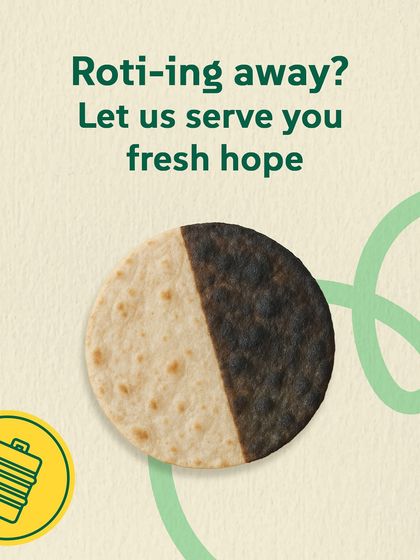 Roti-ing away? Let us serve you fresh hope. A little food pun to brighten your day and remind you that a fresh roti can fix a lot of things.