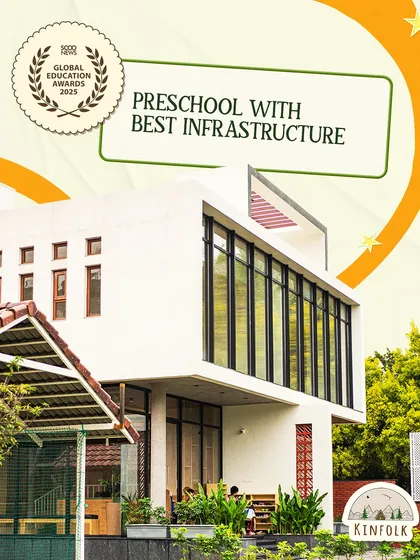 We are incredibly proud to be recognized as the 'Preschool with Best Infrastructure' by the ScooNews Global Education Awards. Our campus is thoughtfully designed to be a safe, stimulating, and nature-filled environment for children to thrive.