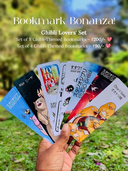 A special Valentine's Day offer on my Ghibli-themed bookmarks. You can get them in sets of 4 or 8. They are perfect for any book lover who also adores Ghibli films.