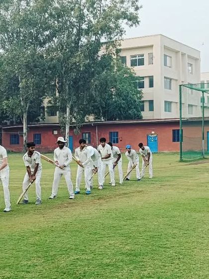Perfecting the defensive stance. Before you can attack, you must have a solid defense, and we drill this into our players.
