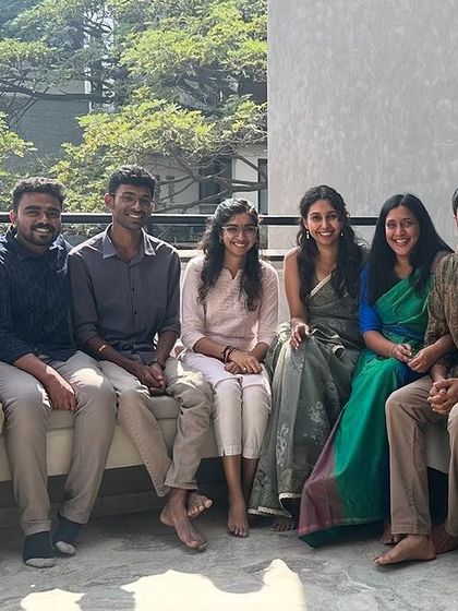 All smiles with our clients on their terrace. A great client relationship is the foundation of any successful project.