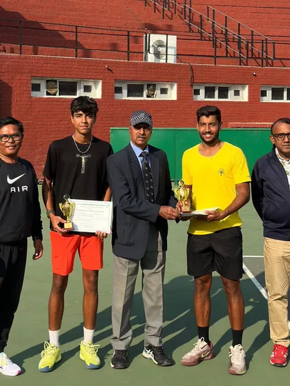 Shreyas Dogial and his partner reached the doubles finals of the AITA Men's 1 Lac event in Chandigarh, competing against senior players.