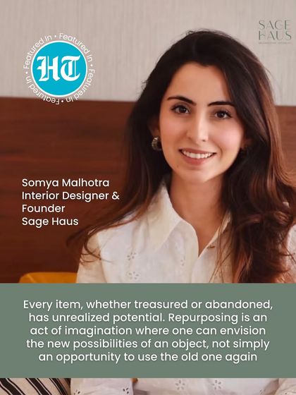 I was honored to be featured in the Hindustan Times, where I shared my insights on the interior design trends that will define the coming year, including my thoughts on repurposing and sustainability.