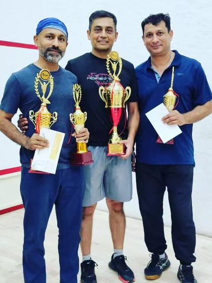 Champions from our Masters categories. We host competitive brackets for players in the Over 40 and Over 45 age groups.