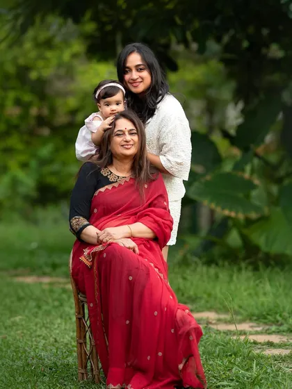 A beautiful three-generation portrait. I always love it when grandmas join the session; it adds such a special layer of love to the family's story.