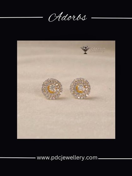 Adorn your ears with these classic round diamond cluster studs in 18kt hallmarked gold. They are designed to provide maximum sparkle and are perfect for any occasion.