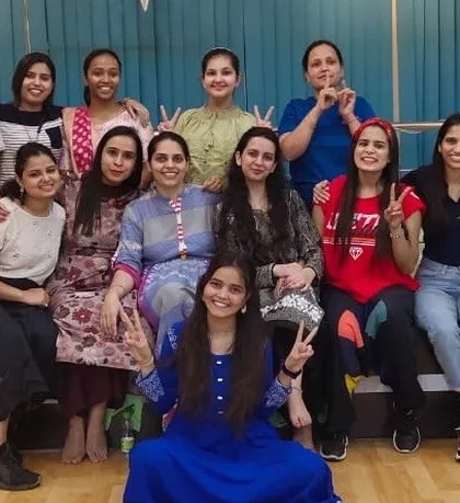 A lovely group picture from our Holi party. It’s moments like these that build friendships and make our studio a second home for many of our students.