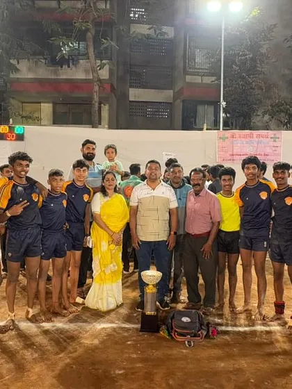 Our Kishor Gat team celebrating their win at the tournament organized by Amar Hind Mandal, Dadar.