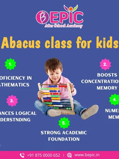 My abacus classes provide a strong academic foundation. I focus on enhancing logical understanding and numerical memory, which benefits students in all subjects.