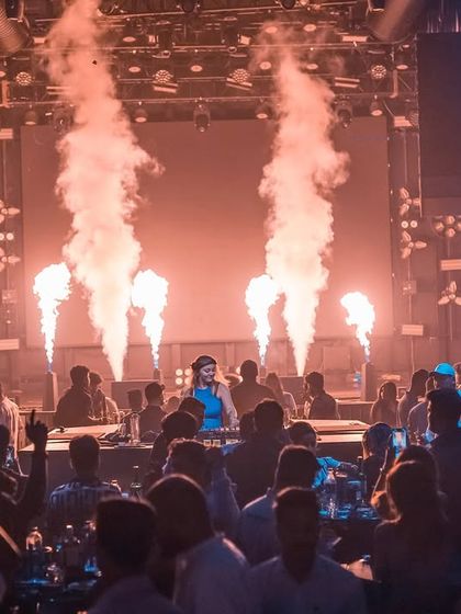 The pyrotechnics go off again at Illuzion Club in Hyderabad. These high-impact moments make a night truly memorable.