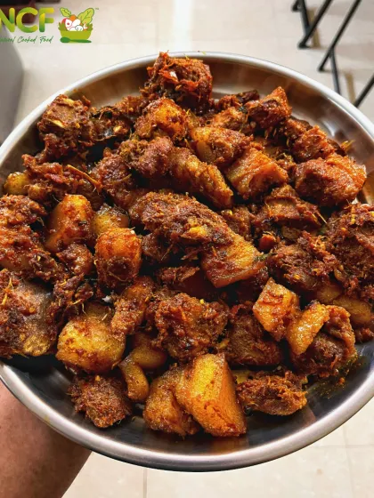 My spicy pork stir fry is a customer favorite, cooked with potatoes and a blend of traditional spices.