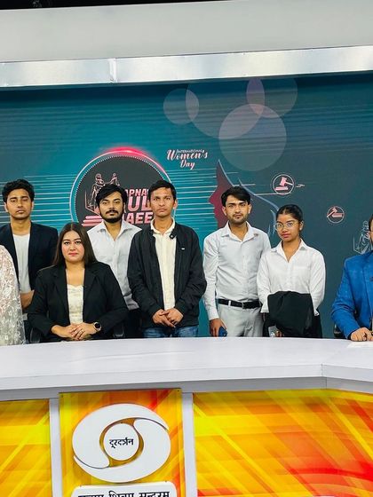With the production team and fellow panelists at the DD Urdu studio. Collaborative efforts are key to creating impactful awareness programs.