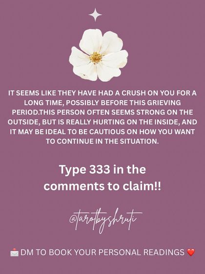 A message from someone who has a crush on you. This reading reveals if they feel an immediate connection, are open to offers from the universe, or are hurting on the inside.