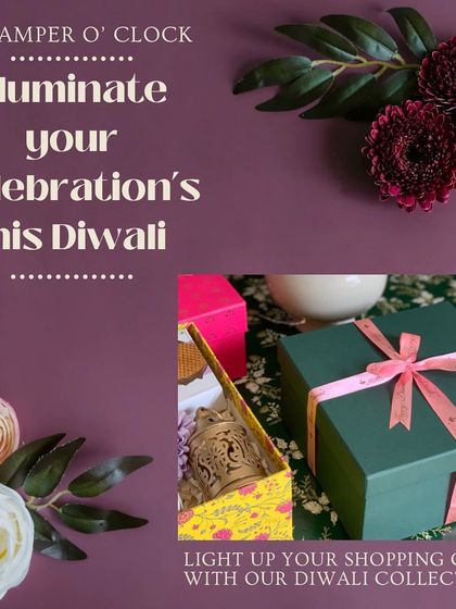 An announcement graphic for our Diwali collection. This image invites clients to "Illuminate your Celebration's this Diwali," setting a festive and premium tone for our seasonal offerings.