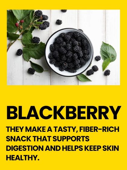 Blackberries are a tasty, fiber-rich snack. They support digestion and are great for keeping skin healthy, making them a delicious and beneficial treat.