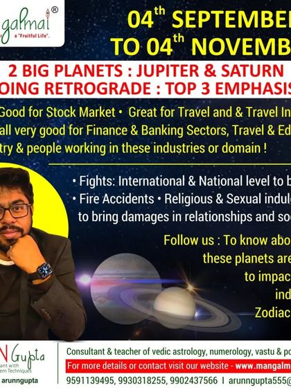 Arun N Gupta - Astrology, Numerology & Vastu Consultation Astrological Forecasts: Planetary Transits & Yearly Predictions photo 20