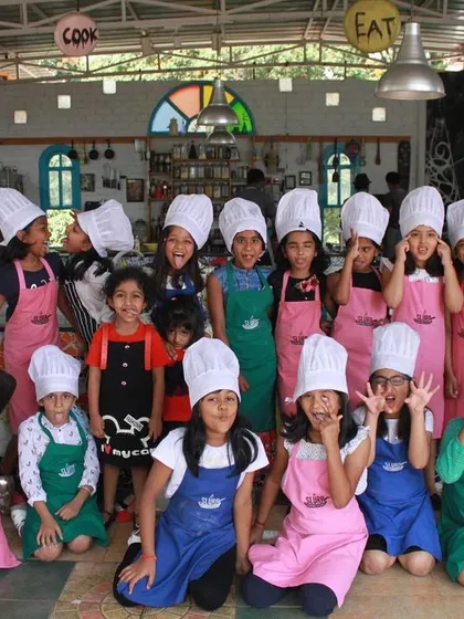 Look at these happy little chefs! Our kids' cooking parties are designed to be fun, safe, and wonderfully messy. It's a unique way to celebrate a birthday and introduce children to the magic of creating their own food.