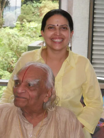 These are precious moments shared with my Guru, the legendary B.K.S. Iyengar. Each image is a reminder of the profound gratitude I have for his teachings and the honor of being his student.