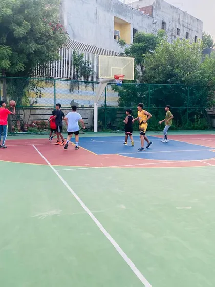 A player takes a shot from the corner.