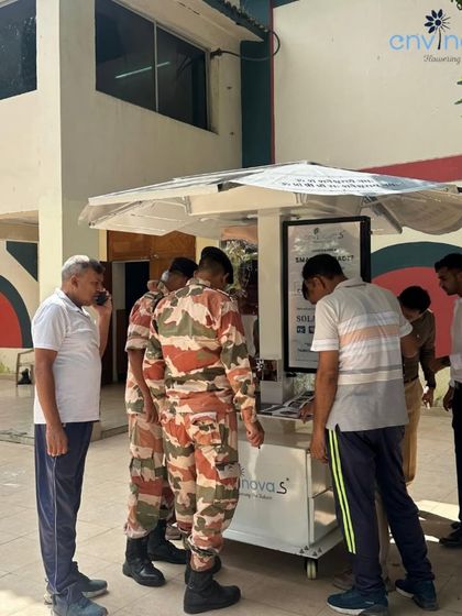 We were honored to demonstrate our portable solar patio to members of the Indo-Tibetan Border Police (ITBP) in Dehradun. The unit's mobility and features were highly appreciated by the jawans.