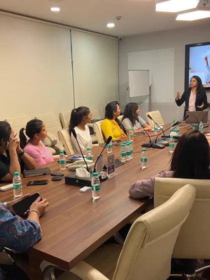 A session in progress during World Nutrition Week at ESC India. I focus on making nutrition science relatable to everyday office life, from smarter snacking at the desk to managing energy slumps.