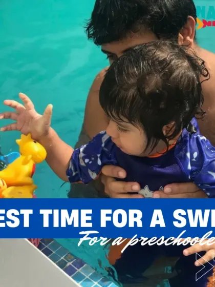 What is the best time for a preschooler to swim? Whether it's to burn off energy before school or wind down after, swimming is a beneficial activity at any time of day.