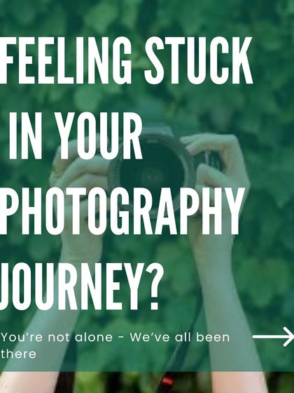 A relatable graphic for photographers feeling stuck in their journey, leading into the solution offered by the Inner Circle.