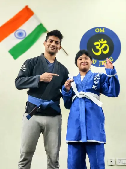 Promotion day is a proud day for everyone. This student earned her stripe through consistent training and a great attitude. We are proud of her progress.
