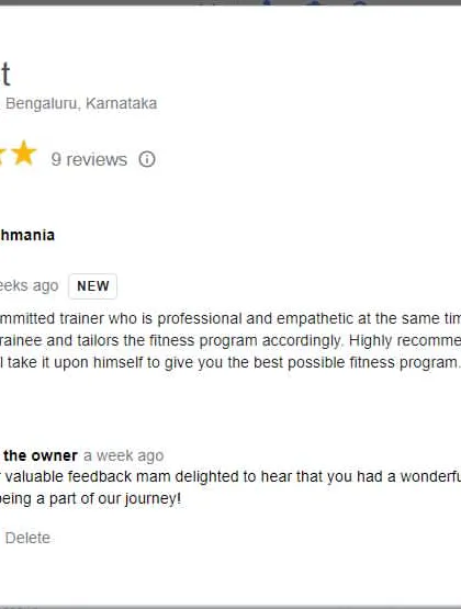 "Kiran is a very committed trainer who is professional and empathetic." I take my clients' goals personally and ensure that the program I design is the best possible path for them to succeed.