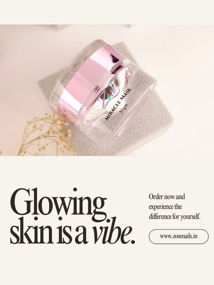 Glowing skin is a vibe, and my Miracle Mask helps you achieve it. This promotional graphic highlights its power to work overnight, giving you a radiant complexion by morning.