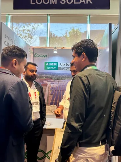 My team engaging with a visitor at the RE Buyer Seller Meet in Hyderabad. These one-on-one interactions are invaluable.