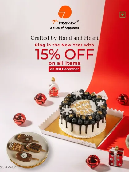 Crafted by hand and heart to celebrate the new year. This offer features our "Happy New Year" blueberry drip cake and festive cakesicles.