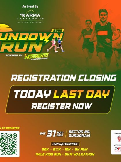 Last day to register for the Sundown Run 2025. This is your final chance to join.