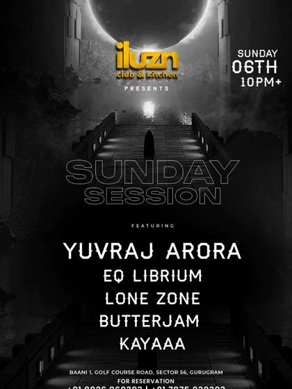 Another poster for the Sunday session at Iluzn. These late-night Sunday gigs have a special, dedicated vibe.