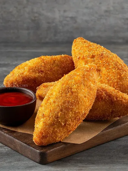 Crispy bread rolls from The Canteen Project, served with ketchup.