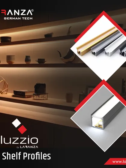 Elevate your shelves with my Aluzzio LED shelf profiles. This modern lighting solution highlights your displayed items and enhances the overall ambiance of your space.