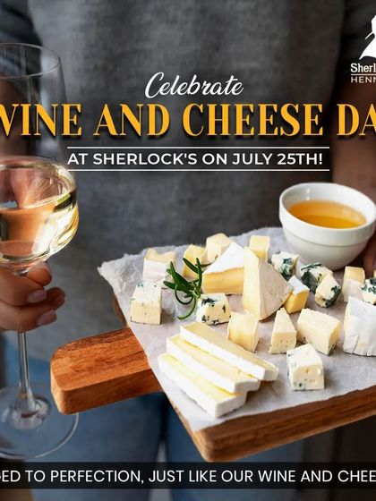 For Wine and Cheese Day, I offer the perfect pairing. Here's a look at our cheese board, featuring a variety of cheeses served with honey.