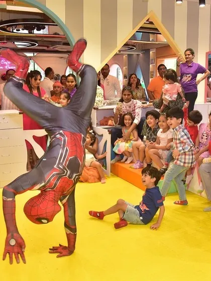 Watch the excitement as Spider-Man makes a surprise appearance! Our mascot entertainment brings your child's heroes to life, creating unforgettable moments of awe and joy. This is more than just a party; it's an experience.