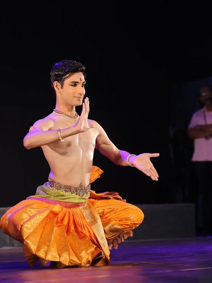 A throwback photo from a performance for Sangeet Natak Akademi. This shows my long-standing dedication to performing on prestigious national stages.