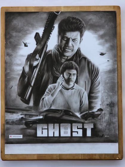 The 'Ghost' sketch on my drawing board.