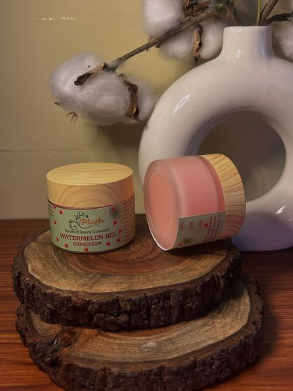 Another look at my new Watermelon Gel Sunscreen, housed in eco-friendly packaging. It's a daily essential for protected, glowing skin.