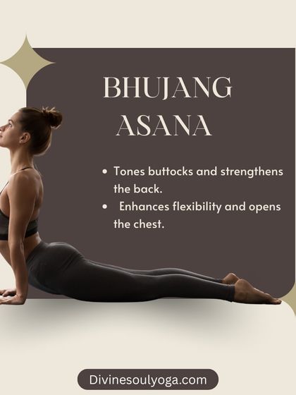 Bhujangasana (Cobra Pose) is a gentle backbend that tones the glutes and strengthens the back. It also enhances flexibility by opening the chest and shoulders, improving posture.