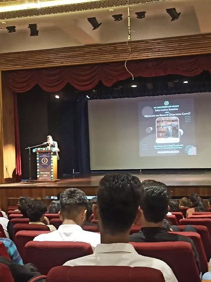 The main screen displaying the event details during my session at the law college in Jaipur.