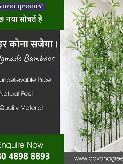 Let's think of something new. Now every corner will be decorated with our readymade bamboos, available at an unbelievable price with a natural feel.