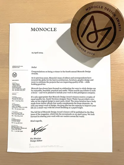 I was honored to receive the Monocle Design Award for my work. This recognition affirms my commitment to creating architecture that is not only beautiful and practical but also improves the quality of life for the communities it serves.