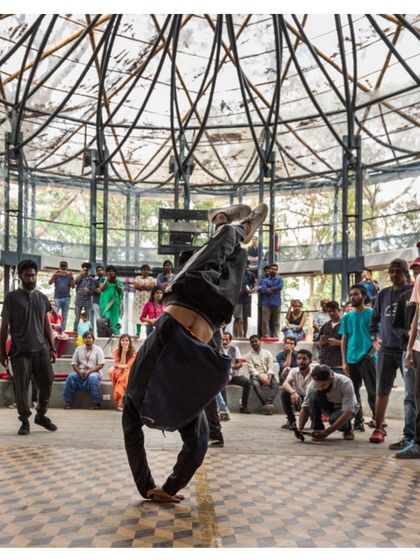 The Koodaaram pavilion becomes a dynamic stage for performance art, with the open design encouraging audience interaction and participation, truly making it a people's pavilion.