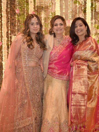 A group photo spreading the sparkle with beautifully made-up guests.