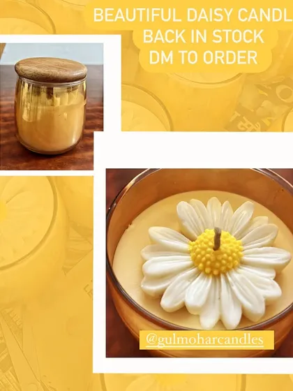Good news! Our popular daisy candles are back in stock. You can customize your favorite scent with us.