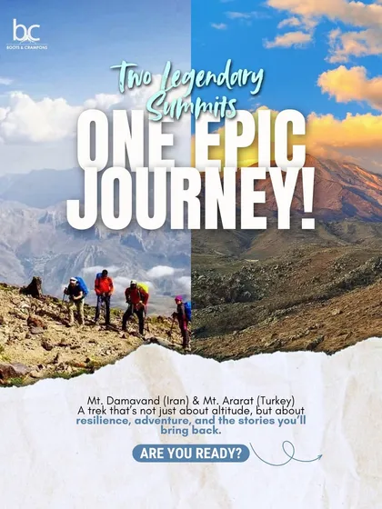 Two legendary summits, one epic journey. Our dual expedition to Mt. Damavand in Iran and Mt. Ararat in Turkey is for those seeking a unique cultural and high-altitude challenge.