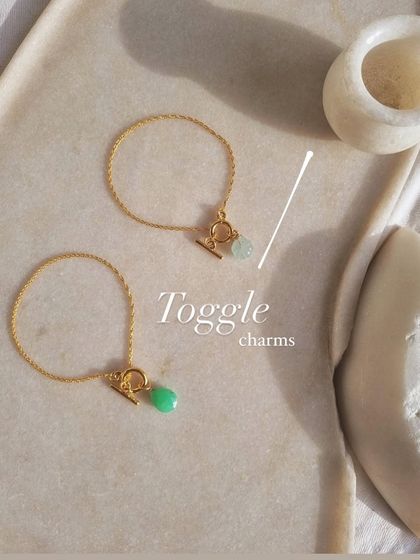 My melon toggle bracelets are perfect for stacking or wearing alone.